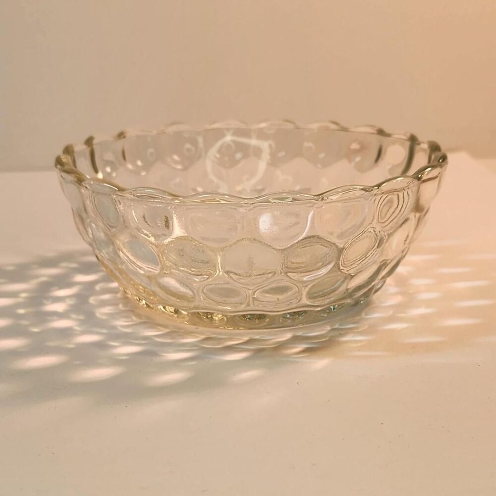 Anchor-hocking clear glass bubble bowl dish Decor-home-accesories beautiful